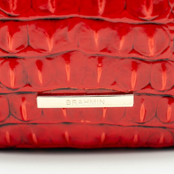 Cherry Girl Brahmin Shayna Ombre Melbourne Genuine Crock Leather Bag NWT - Picture 5 of 13